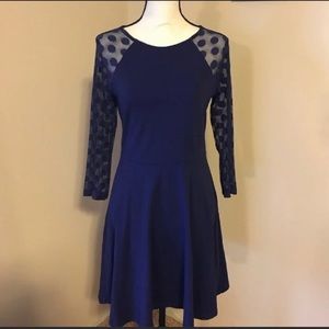 XS Express Polka Dot Sleeve Dress